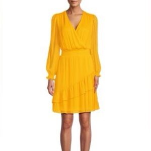 DKNY Tiered Mesh Blouson Dress- Worn Once!